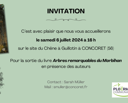 Sortie du livre Arbres remarquables du Morbihan